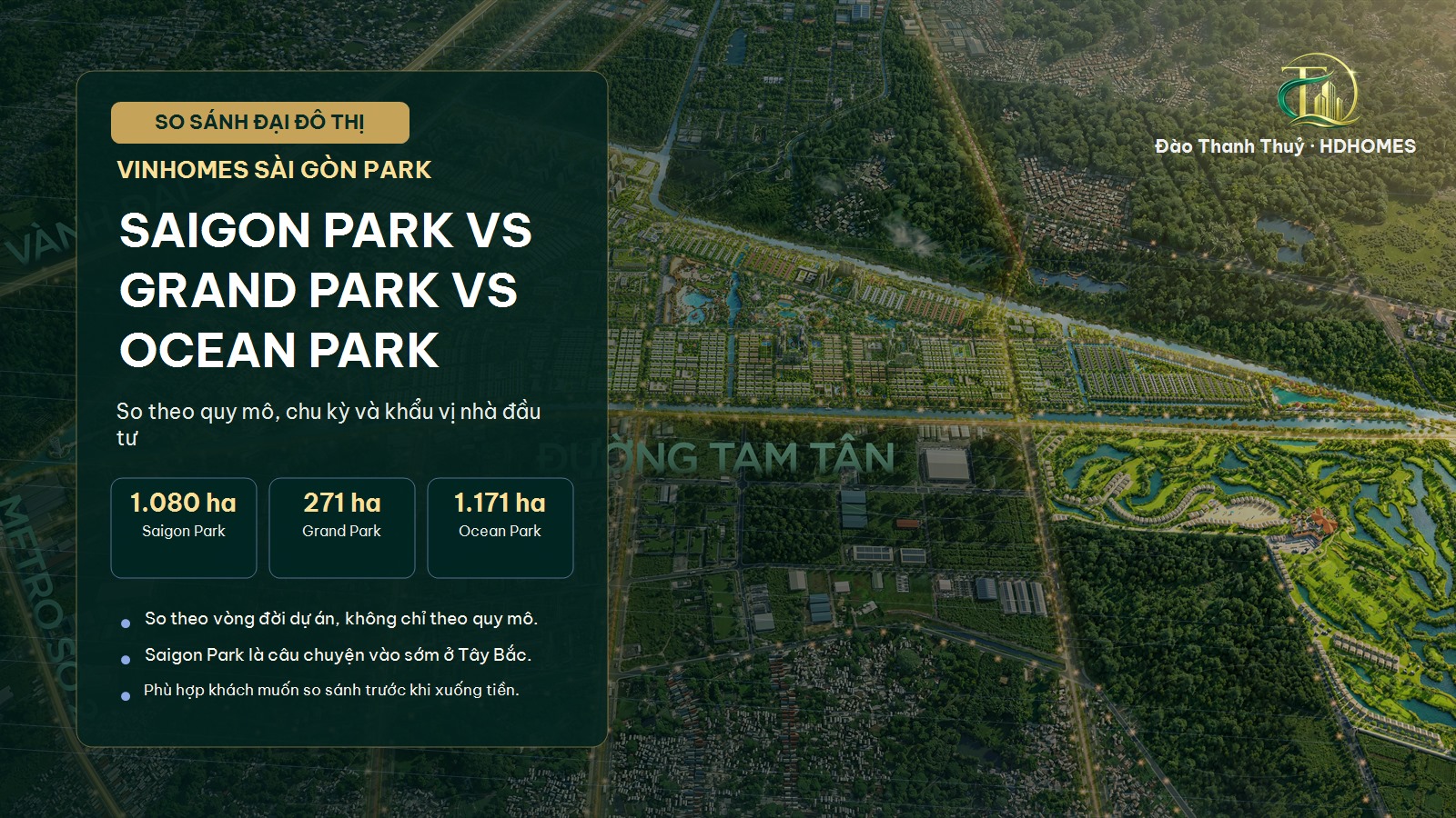 So sánh Vinhomes Saigon Park vs Grand Park vs Ocean Park — Đại đô thị nào phù hợp Nhà đầu tư 2026?