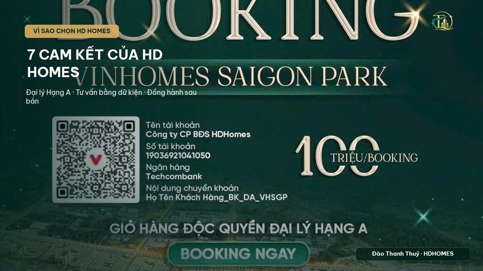Vì sao chọn HD Homes mua Vinhomes Sài Gòn Park — 7 cam kết của đại lý Hạng A & chuyên gia Đào Thanh Thuỷ