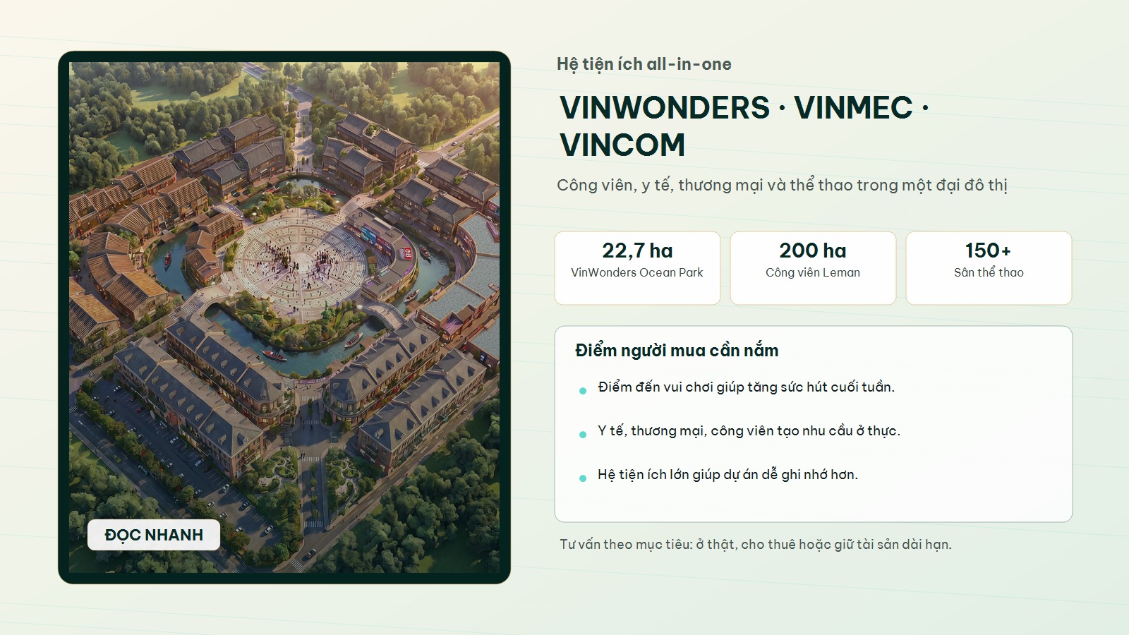 Tiện ích Vinhomes Sài Gòn Park - VinWonders Vinmec Vincom