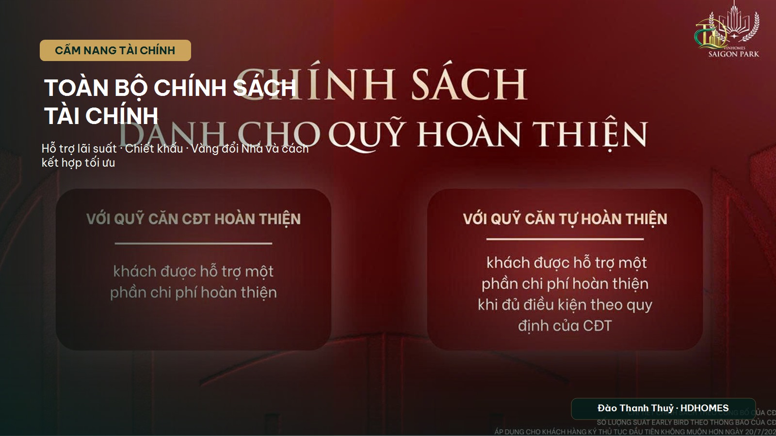 Cẩm nang chính sách tài chính Vinhomes Sài Gòn Park 2026