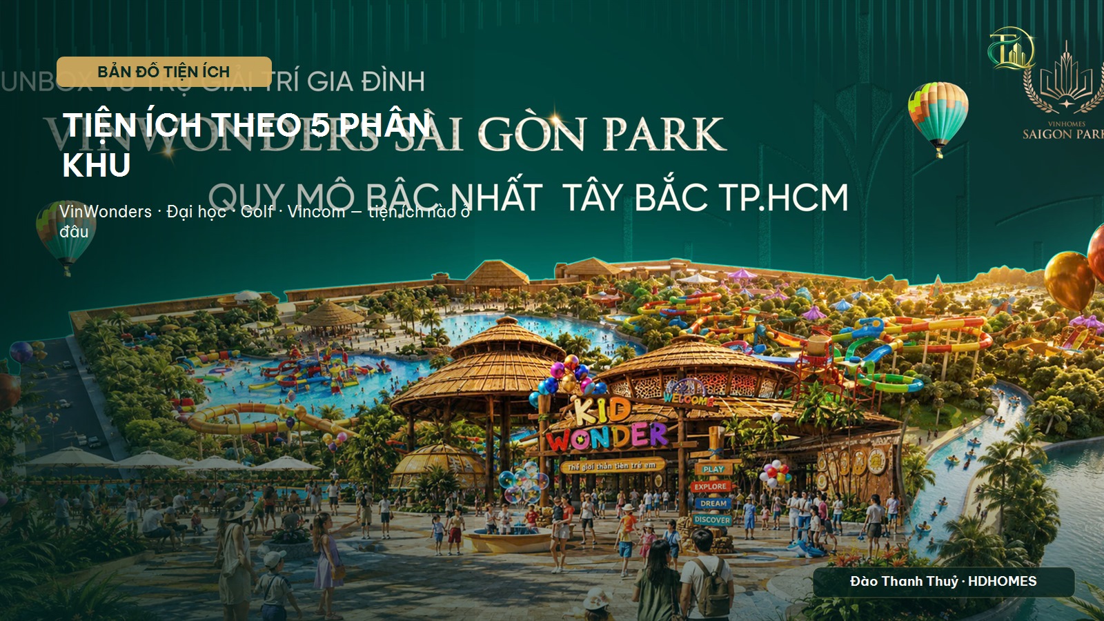 Bản đồ tiện ích Vinhomes Sài Gòn Park theo 5 phân khu