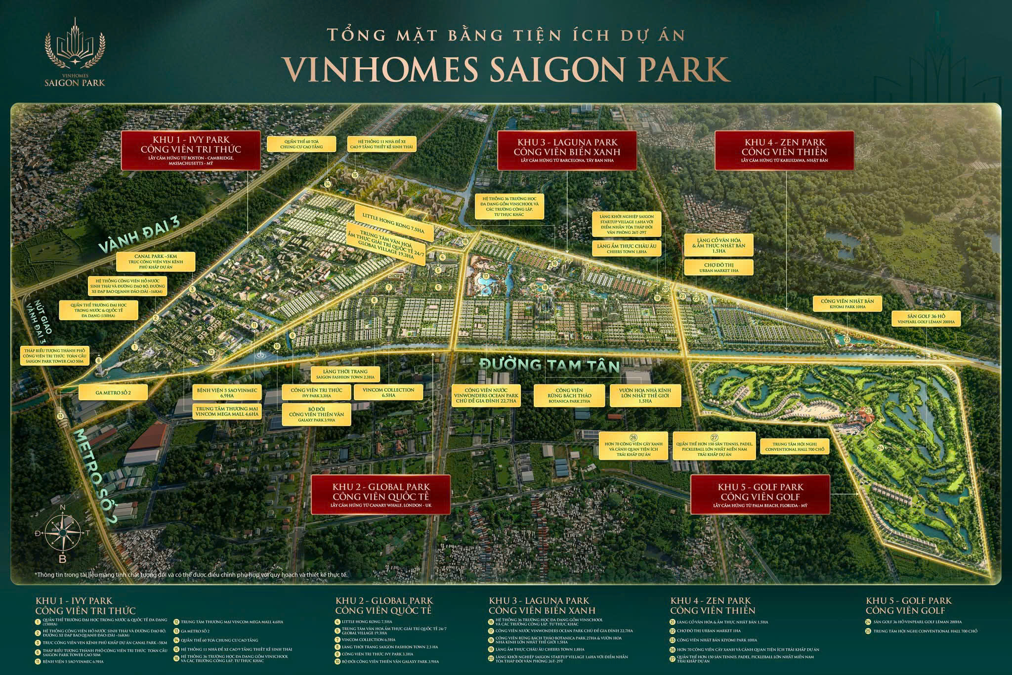 Mặt bằng tổng thể Vinhome Hóc Môn - Vinhomes Sài Gòn Park, tiến độ khởi công 19/12/2025